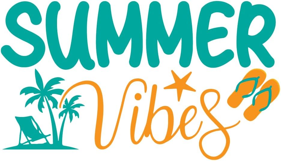 Inspirational Quote "Summer Vibes" Motivational Sticker Vinyl Decal Motivation Stickers- 5" Vinyl Sticker Waterproof