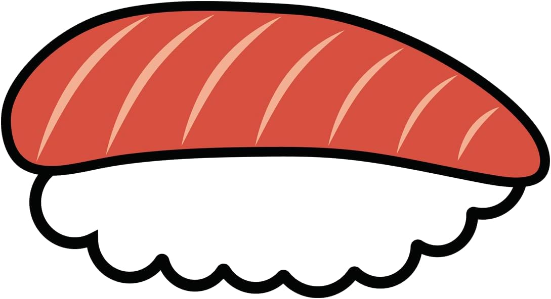 Inspirational Quote Hand Drawn Salmon Sushi- Motivational Sticker Vinyl Decal Motivation Stickers- 5" Vinyl Sticker Waterproof