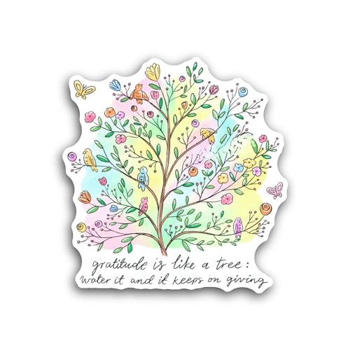 2 (Pieces) 3" and 5" Spring Tree Sticker, Waterproof Vinyl Decals for Many Purpose Like Cars, Trucks