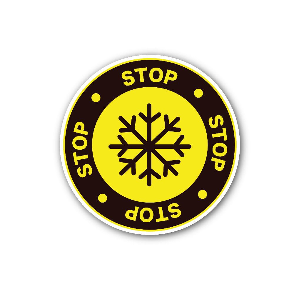2 (Pieces) 3" and 5" Low-Temperature Warning Sign Sticker, Waterproof Vinyl Decals for Many Purpose