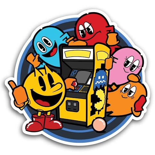 2 (Pieces) 3" and 5" Cartoon Characters with Lucky Machine Sticker, Waterproof Vinyl Decals for Many