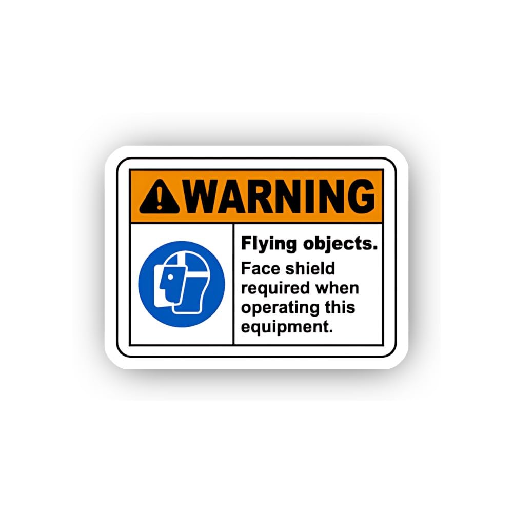 2 (Pieces) 3" and 5" Flying Objects Protection Required Sticker, Waterproof Vinyl Decals for Many Pu