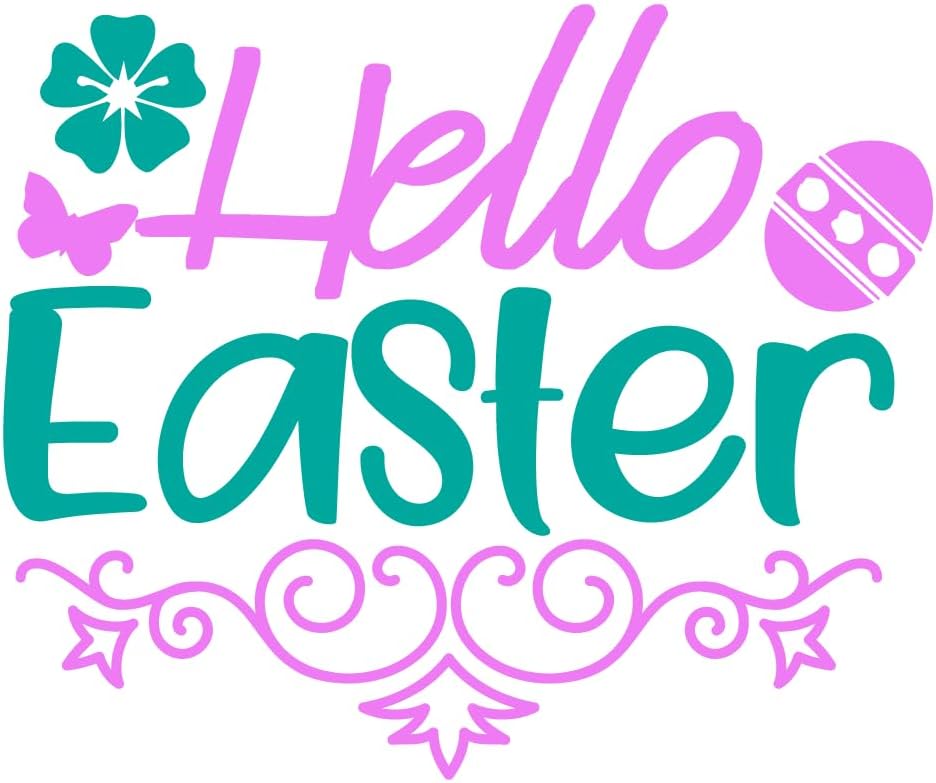 Inspirational Quote "Hello Easter" Motivational Sticker Vinyl Decal Motivation Stickers- 5" Vinyl Sticker Waterproof