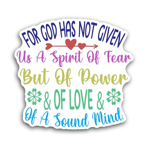 2 (Pieces) 3" and 5" for God Has Not Given Sticker, Waterproof Vinyl Decals for Many Purpose Like Ca
