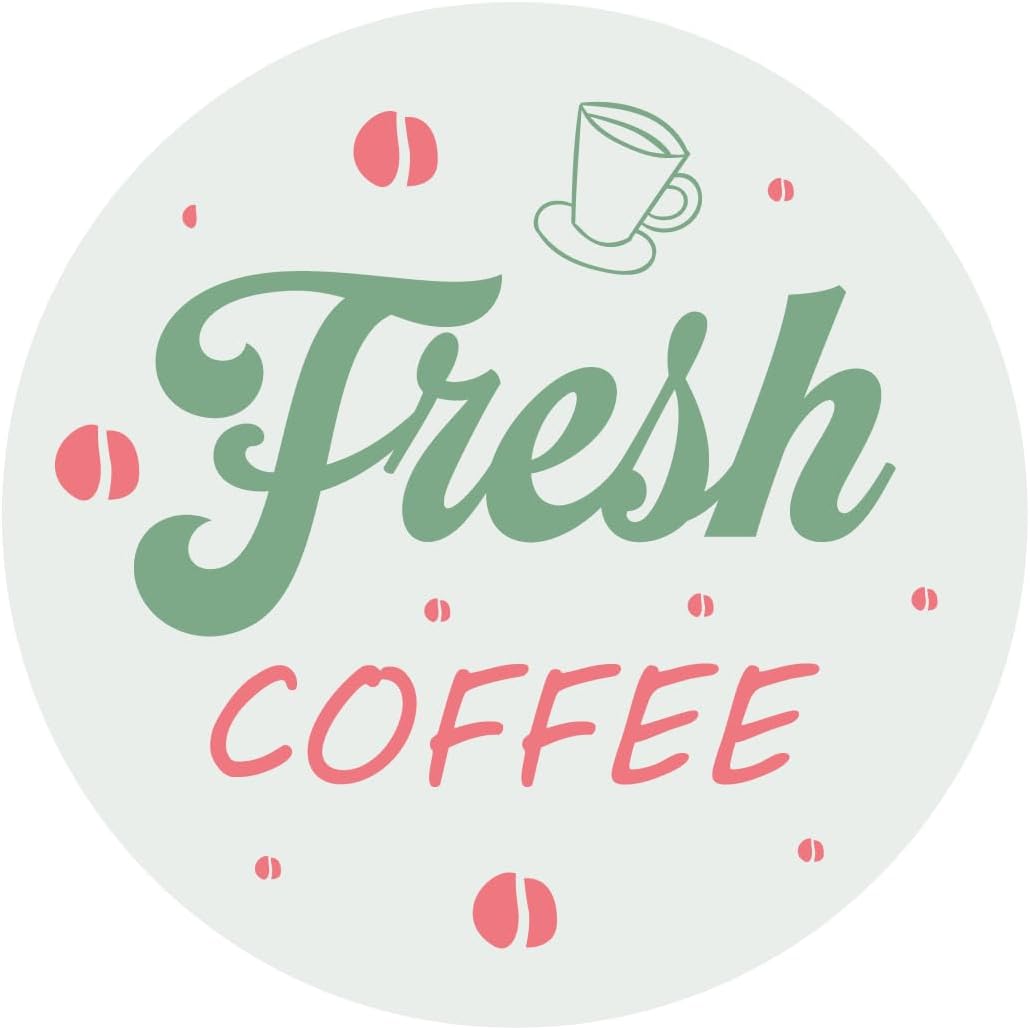 Inspirational Quote "Fresh Coffee" Motivational Sticker Vinyl Decal Motivation Stickers- 5" Vinyl Sticker Waterproof