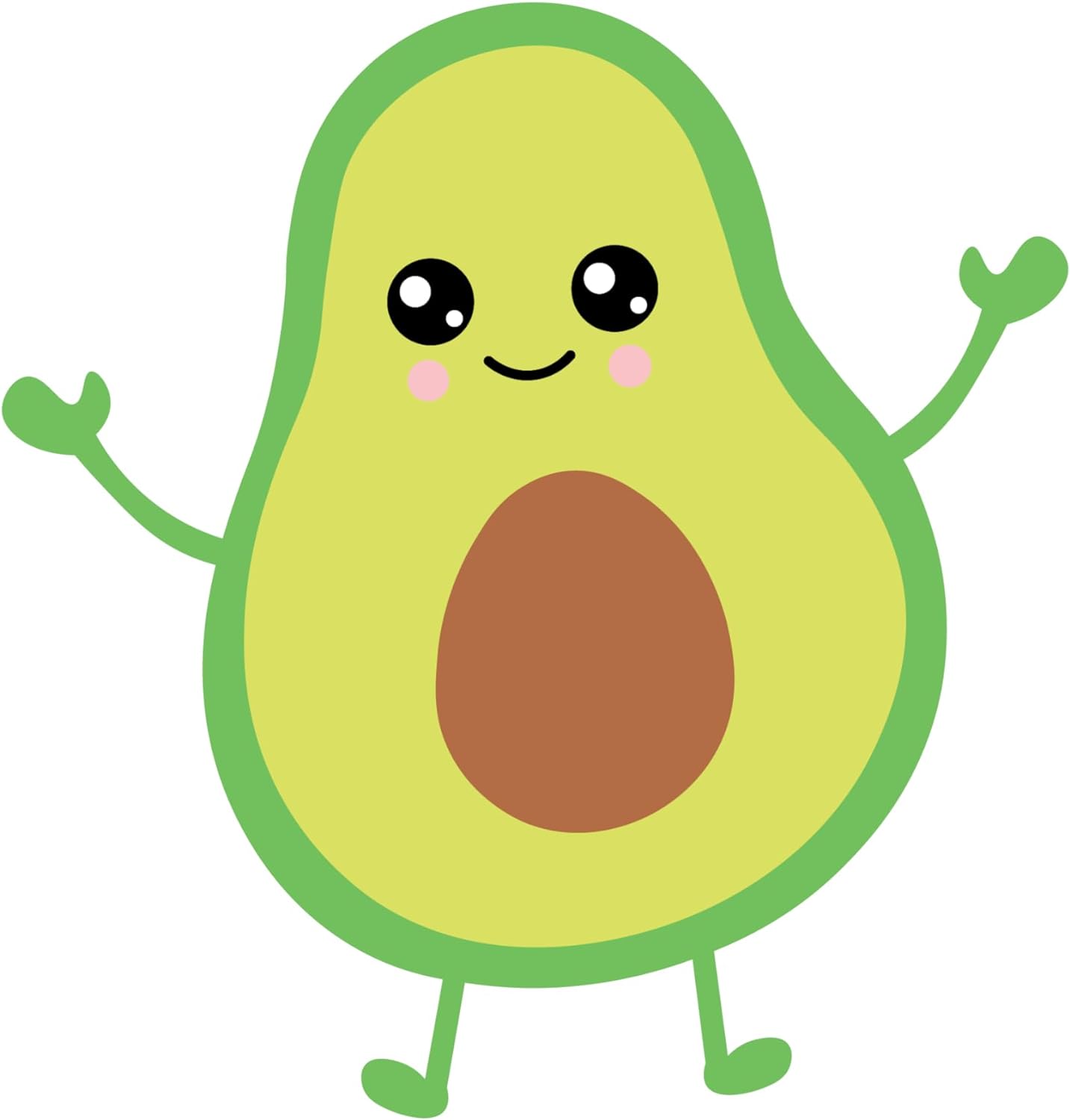 Inspirational Quote Happy Avocado with Egg Motivational Sticker Vinyl Decal Motivation Stickers- 5" Vinyl Sticker Waterproof