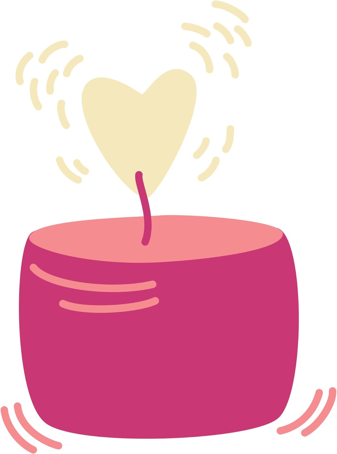 Inspirational Quote Pink Candle with Heart Motivational Sticker Vinyl Decal Motivation Stickers- 5" Vinyl Sticker Waterproof
