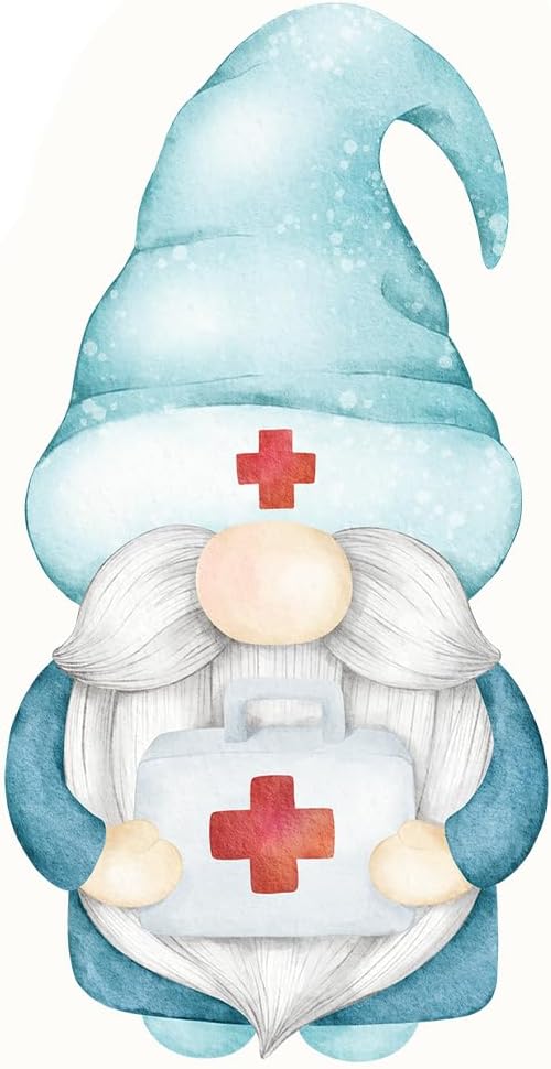 Inspirational Quote "Medical Gnome with First aid Kit" Motivational Sticker Vinyl Decal Motivation Stickers- 5" Vinyl Sticker Waterproof