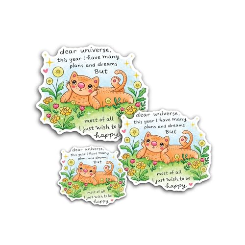 2 (Pieces) 3" and 5" Clean Graphic Text Sticker, Waterproof Vinyl Decals for Many Purpose Like Cars,