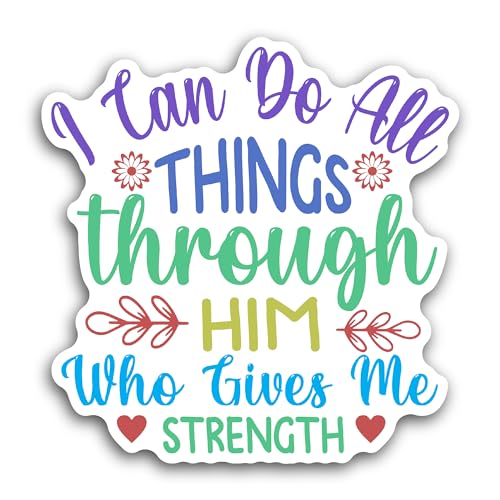 God Window Vinyl Decal Sticker 6" (White), Waterproof Vinyl Decals for Many Purpose Like Cars, Truck