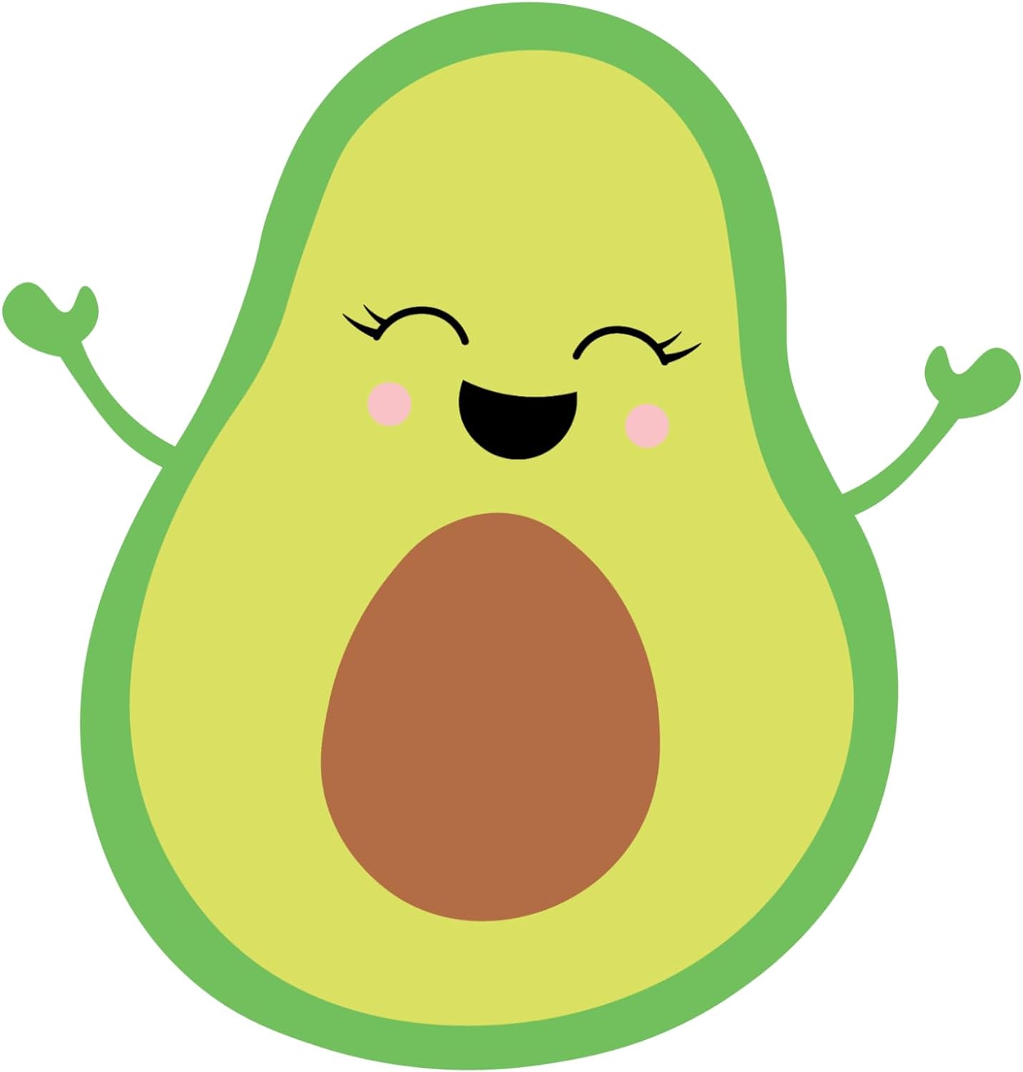 Inspirational Quote Happy Avoacdo Sticker Motivational Sticker Vinyl Decal Motivation Stickers- 5" Vinyl Sticker Waterproof