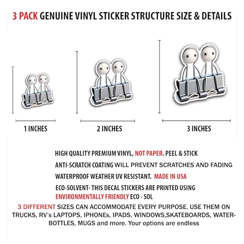 2 (Pieces) 3" and 5" Brutality Sticker, Waterproof Vinyl Decals for Many Purpose Like Cars, Trucks,