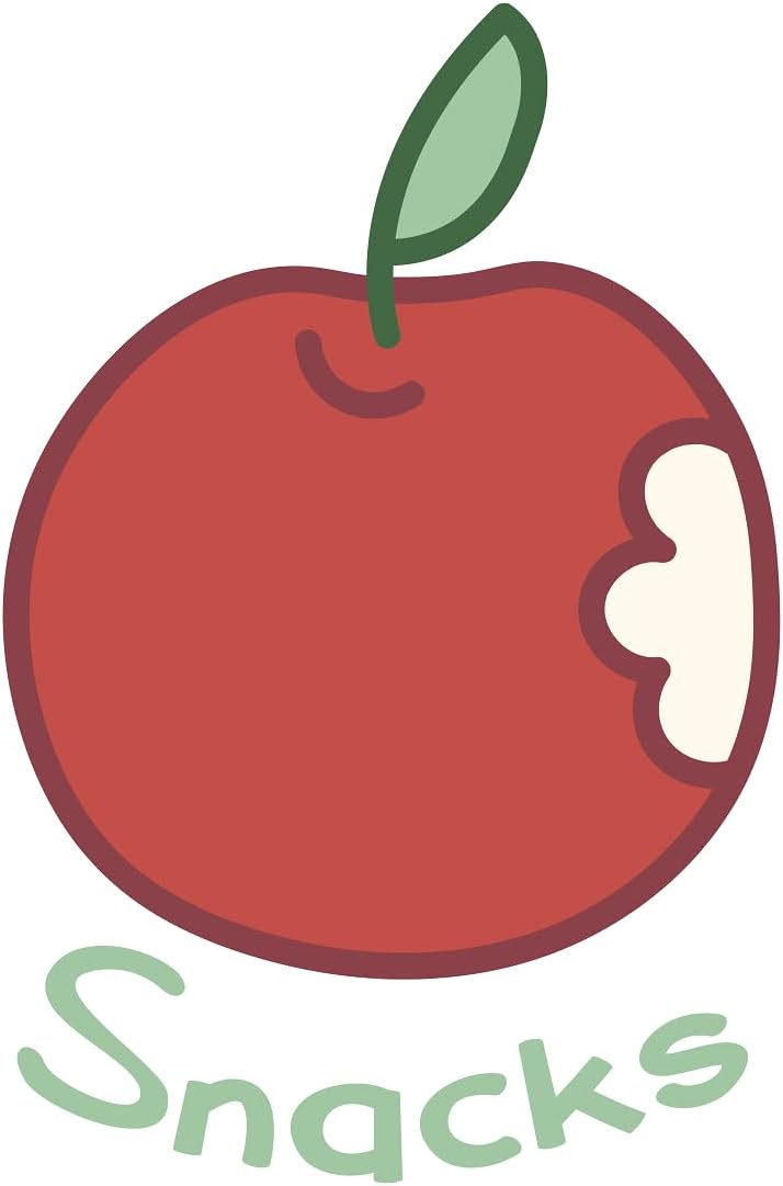 Inspirational Quote Snacks Apple Cut Motivational Sticker Vinyl Decal Motivation Stickers- 5" Vinyl Sticker Waterproof