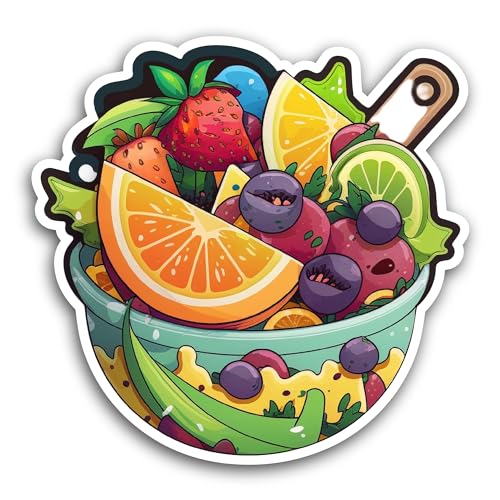 2 (Pieces) 3" and 5" Fruit Salad Sticker, Waterproof Vinyl Decals for Many Purpose Like Cars, Trucks