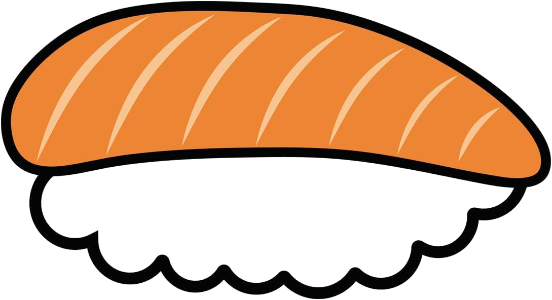 Inspirational Quote Hand Drawn Salmon Sushi Motivational Sticker Vinyl Decal Motivation Stickers- 5" Vinyl Sticker Waterproof