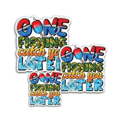 2 (Pieces) 3" and 5" Game Character Eating Text Sticker, Waterproof Vinyl Decals for Many Purpose Li