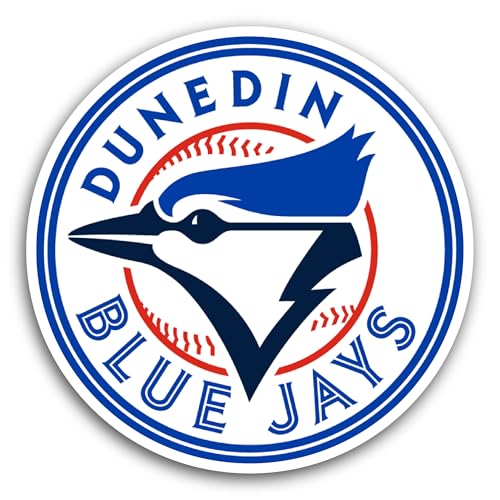 2 (Pieces) 3" and 5" Dun3din Blue Jays Sticker, Waterproof Vinyl Decals for Many Purpose Like Cars,