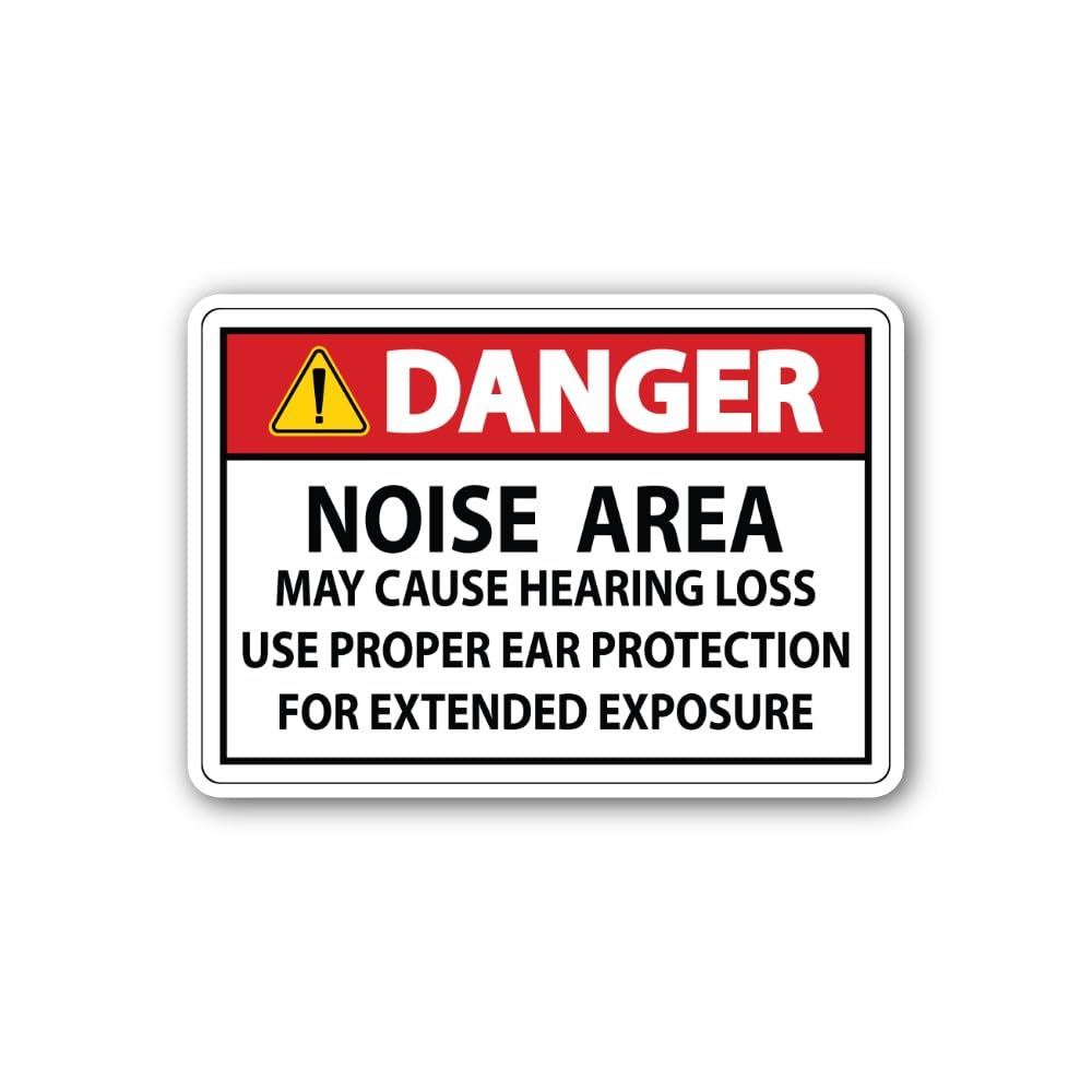 2 (Pieces) 3" and 5" USE Proper Ear Protection Sticker, Waterproof Vinyl Decals for Many Purpose Lik