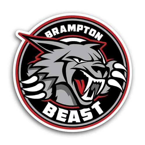 2 (Pieces) 3" and 5" Brampt0n Beast Sticker, Waterproof Vinyl Decals for Many Purpose Like Cars, Tru