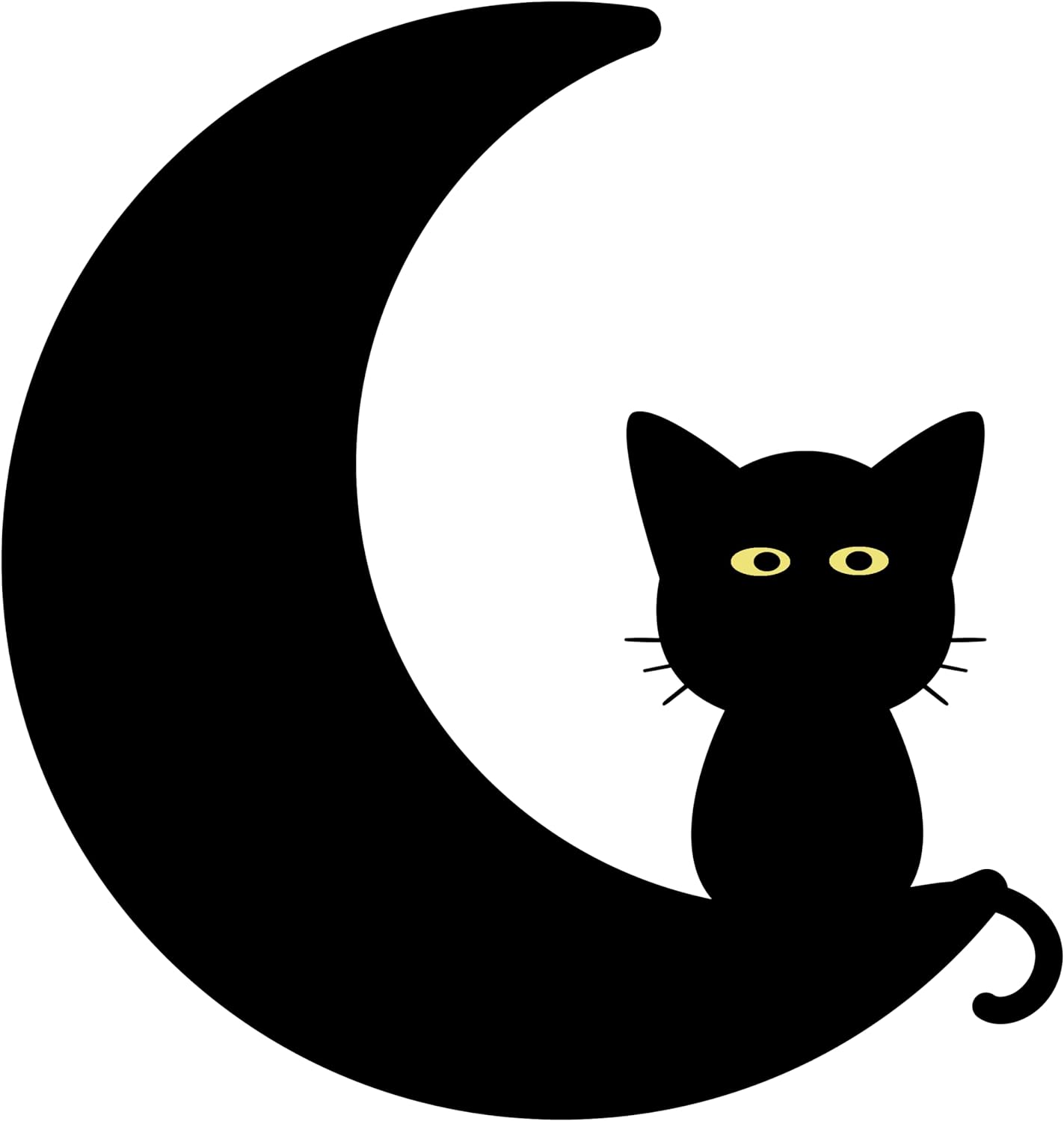 Inspirational Quote Black Cat with Black Moon Sticker Motivational Sticker Vinyl Decal Motivation Stickers- 5" Vinyl Sticker Waterproof
