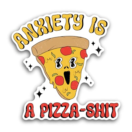 2 (Pieces) 3" and 5" Anxiety is Sticker, Waterproof Vinyl Decals for Many Purpose Like Cars, Trucks,