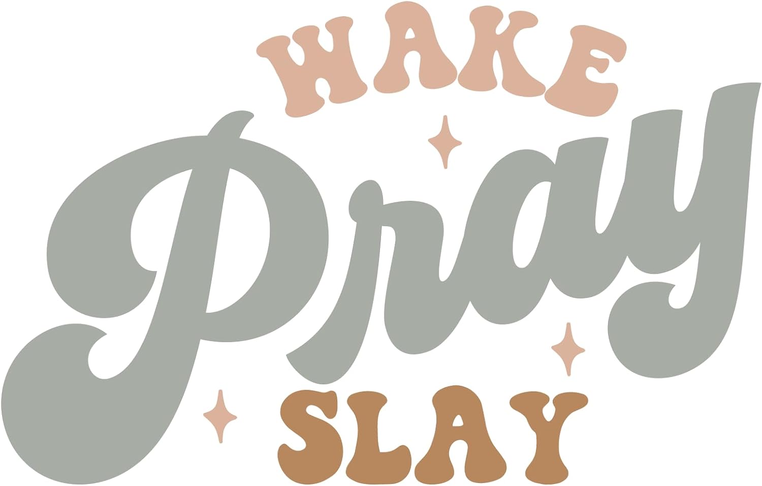 Inspirational Quote "Wake Pray Slay, Sticker Great Gift" Motivational Sticker Vinyl Decal Motivation Stickers- 5" Vinyl Sticker Waterproof