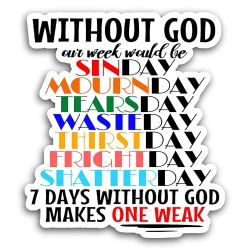 2 (Pieces) 3" and 5" Without God Sticker, Waterproof Vinyl Decals for Many Purpose Like Cars, Trucks