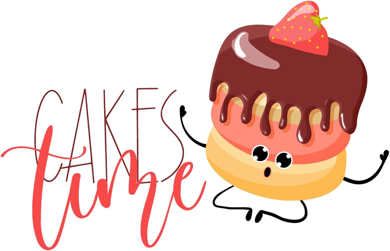Inspirational Quote Cake Time Motivational Sticker Vinyl Decal Motivation Stickers- 5" Vinyl Sticker Waterproof