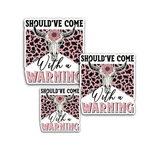 3 (Pieces) 1" 2" and 3" Should've Come with a Warning Decal Sticker, Waterproof & Scratch Resistant