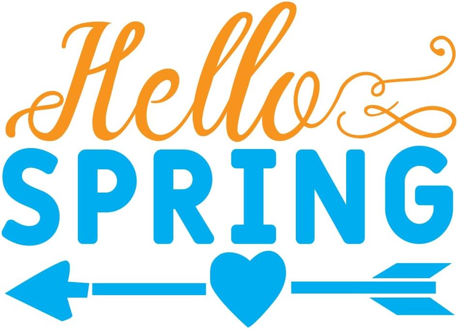 Inspirational Quote "Hello Spring" Motivational Sticker Vinyl Decal Motivation Stickers- 5" Vinyl Sticker Waterproof