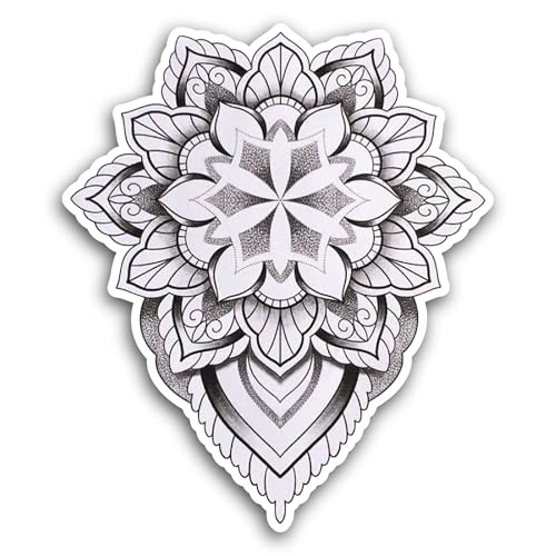 2 (Pieces) 3" and 5" Mandala Art Sticker, Waterproof Vinyl Decals for Many Purpose Like Cars, Trucks