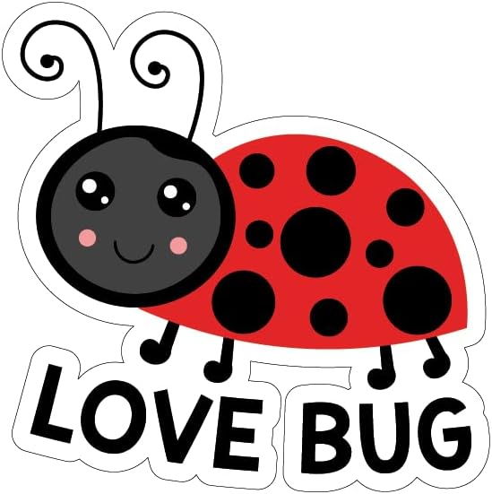 Inspirational Quote Love Bug Motivational Sticker Vinyl Decal Motivation Stickers- 5" Vinyl Sticker Waterproof