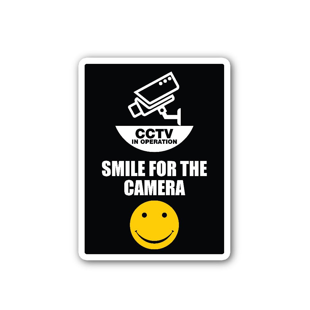2 (Pieces) 3" and 5" Smile for The Camera Sticker, Waterproof Vinyl Decals for Many Purpose Like Car