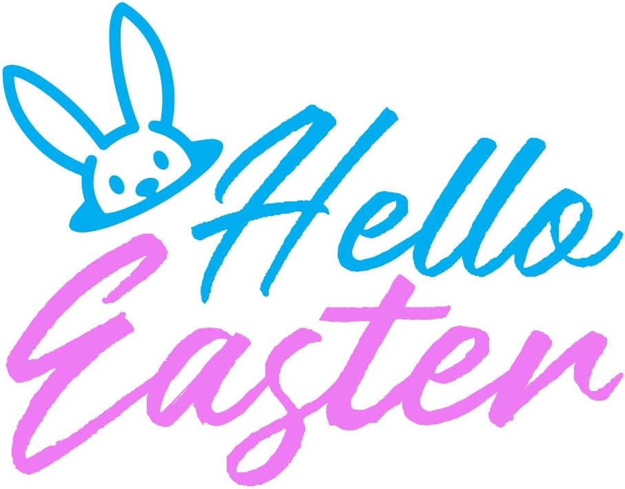 Inspirational Quote "Hello Easter" Motivational Sticker Vinyl Decal Motivation Stickers- 5" Vinyl Sticker Waterproof