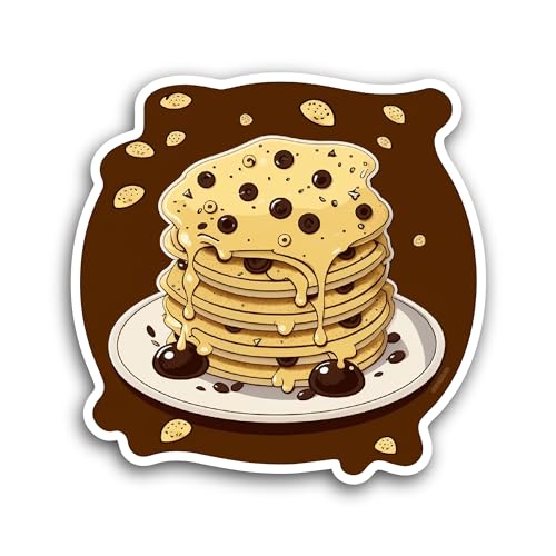 2 (Pieces) 3" and 5" Sweet Pancake Sticker, Waterproof Vinyl Decals for Many Purpose Like Cars, Truc
