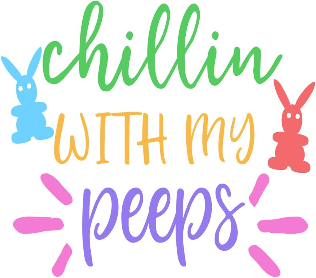 Inspirational Quote "Chill in with My Peeps" Motivational Sticker Vinyl Decal Motivation Stickers- 5" Vinyl Sticker Waterproof