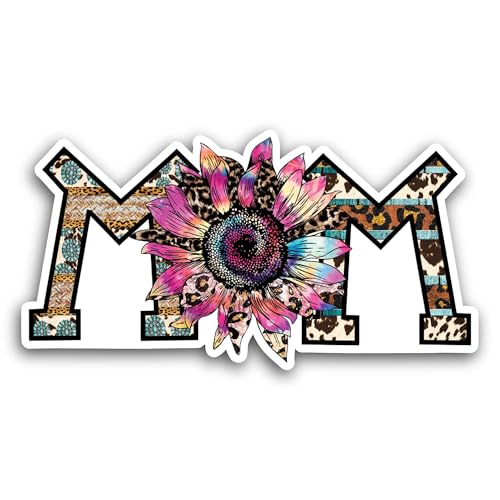 2 (Pieces) 3" and 5" Mom Sticker, Waterproof Vinyl Decals for Many Purpose Like Cars, Trucks, Laptop