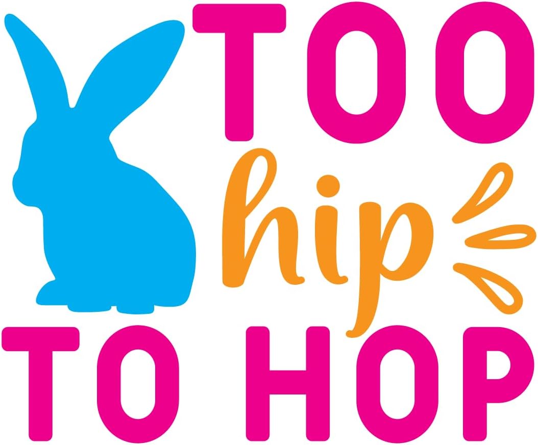Inspirational Quote "Too Hip to Hop" Motivational Sticker Vinyl Decal Motivation Stickers- 5" Vinyl Sticker Waterproof
