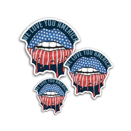 2 (Pieces) 3" and 5" TiStylized Rising Sun Flag Sticker, Waterproof Vinyl Decals for Many Purpose Li