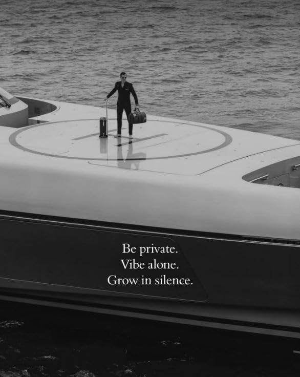 Be Private, Vibe Alone, Grow in Silence Sticker - 5" Vinyl Sticker Waterproof