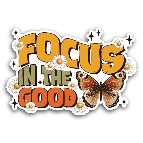 2 (Pieces) 3" and 5" Focus in The Good Sticker, Waterproof Vinyl Decals for Many Purpose Like Cars,