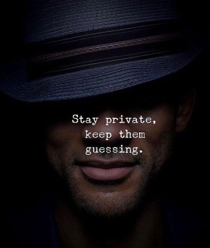Stay Private Keep Them guessing Message Sticker- 5" Vinyl Sticker Waterproof
