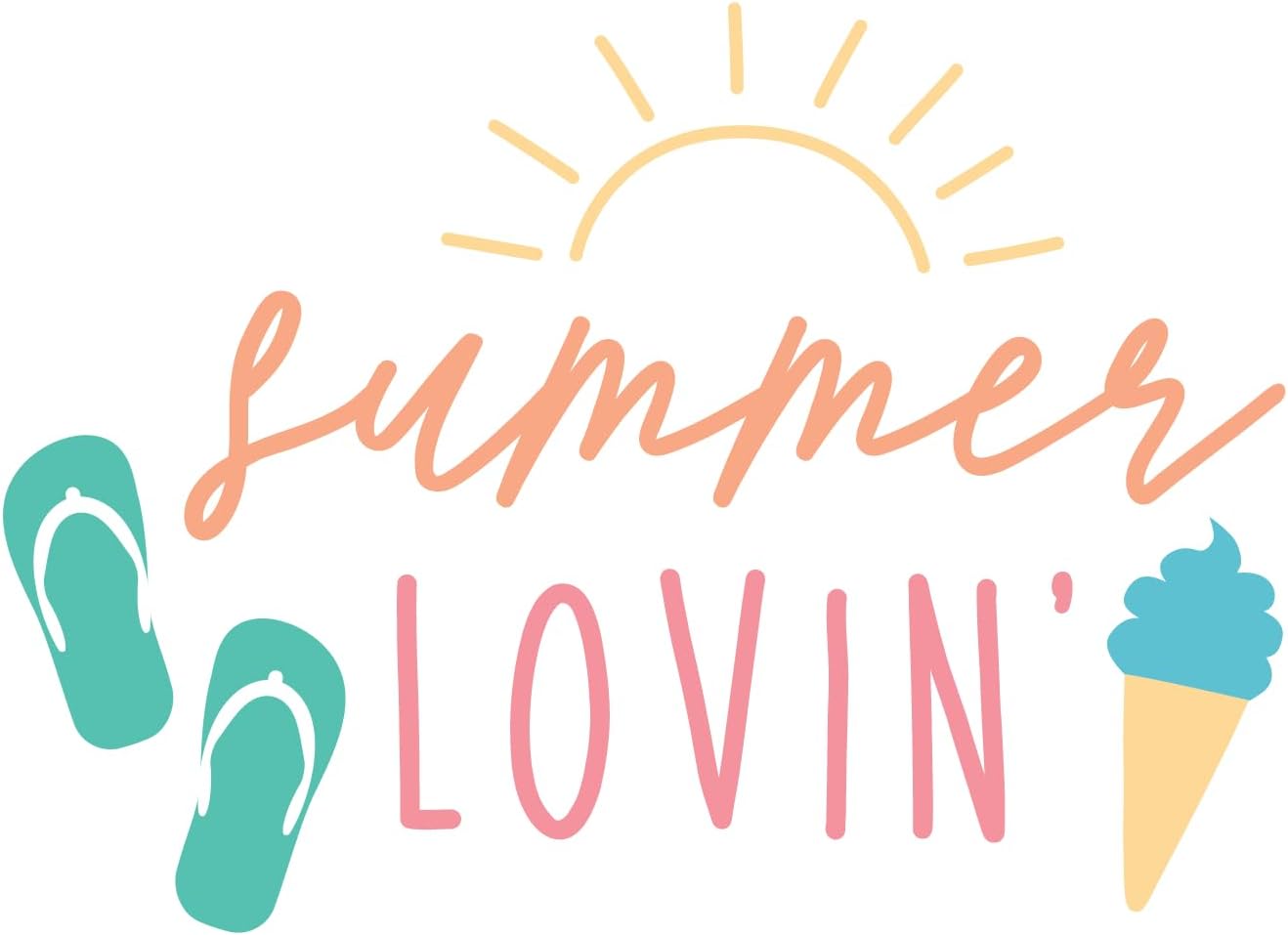 Inspirational Quote "Summer Lovin Sticker" Motivational Sticker Vinyl Decal Motivation Stickers - 5" Vinyl Sticker Waterproof