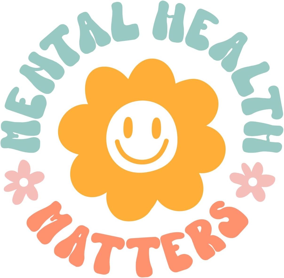 Inspirational Quote "Mental Health Matters, Quate" Motivational Sticker Vinyl Decal Motivation Stickers- 5" Vinyl Sticker Waterproof