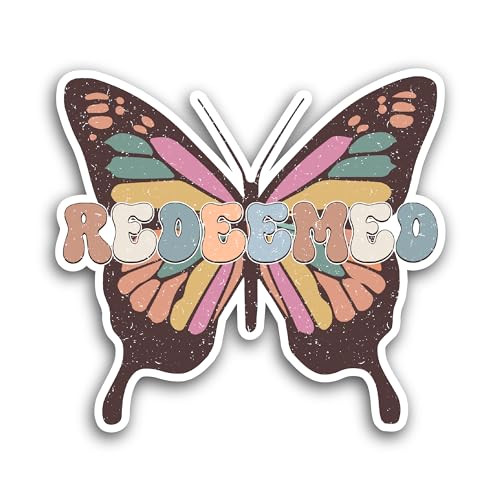 2 (Pieces) 3" and 5" Redeemed Sticker, Waterproof Vinyl Decals for Many Purpose Like Cars, Trucks, L
