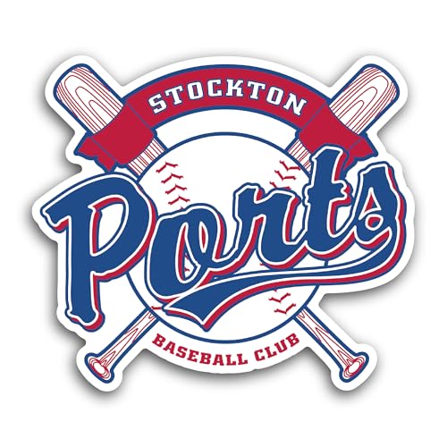 2 (Pieces) 3" and 5" St0ckton P0rts Logo Sticker, Waterproof Vinyl Decals for Many Purpose Like Cars