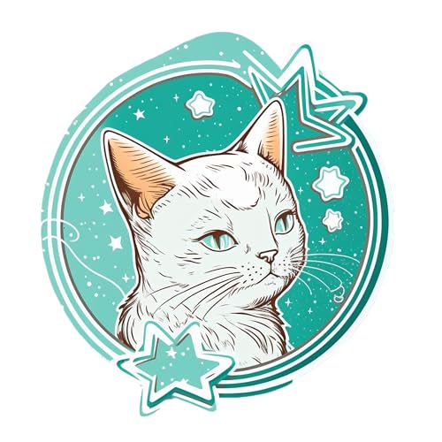 2 (Pieces) 3" and 5" Stickers n Decals Black Cat Society - Motivational Sticker Vinyl Decal Sticker,