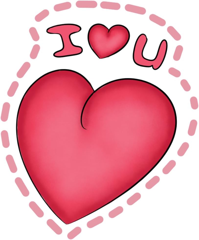 Inspirational Quote I Love U Heart Style Motivational Sticker Vinyl Decal Motivation Stickers- 5" Vinyl Sticker Waterproof