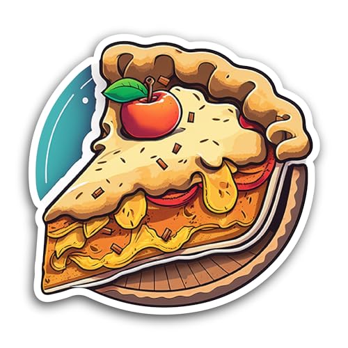 2 (Pieces) 3" and 5" Slice of Pizza Sticker, Waterproof Vinyl Decals for Many Purpose Like Cars, Tru