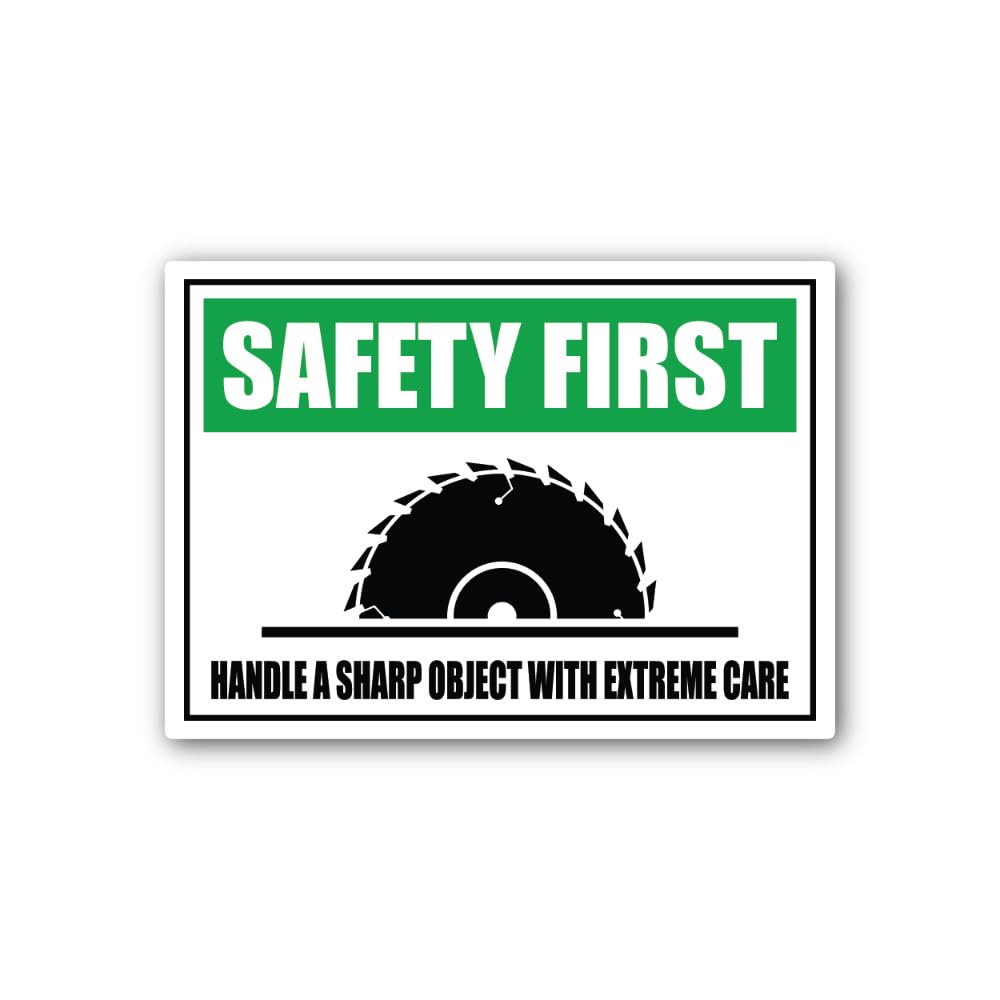 2 (Pieces) 3" and 5" Safety Sign Warning Sticker, Waterproof Vinyl Decals for Many Purpose Like Cars